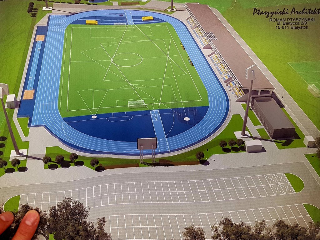 Tak ma wyglądać stadion w Ostrołęce po remoncie. Nowa wizualizacja