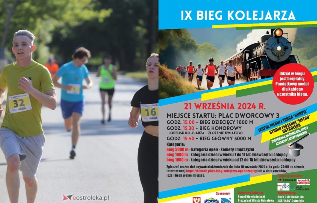 Bieg Kolejarza 2024 - zapisy trwają! 21 września będzie się działo na Stacji