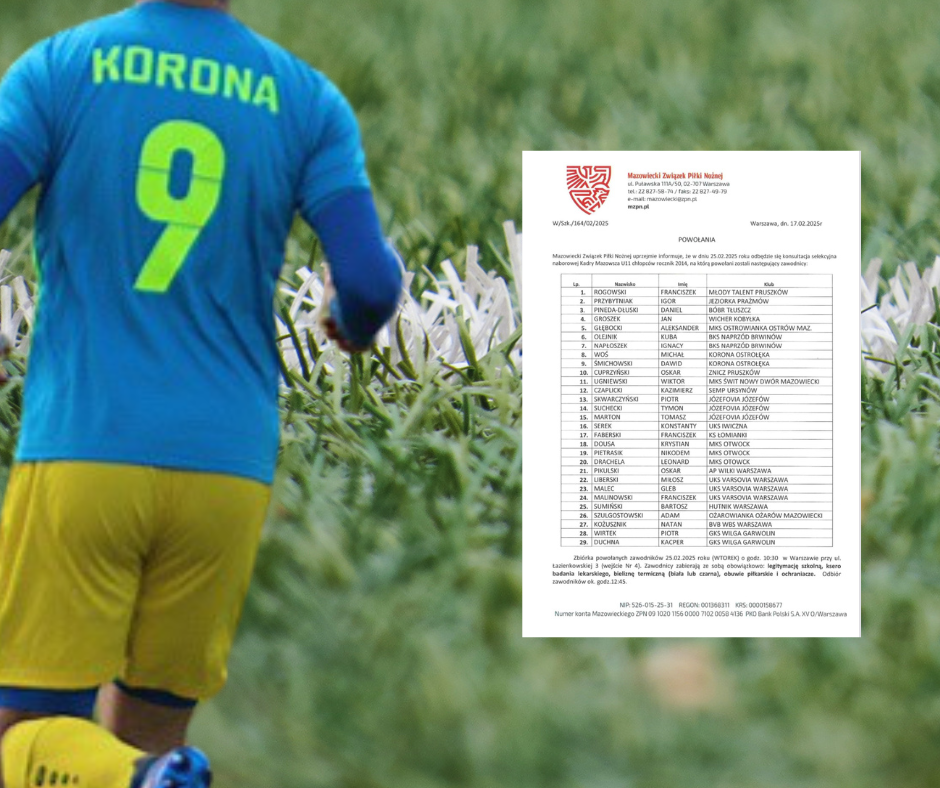 Talenty z Ostrołęki w Kadrze Mazowsza. Dwóch młodych piłkarzy na konsultacjach