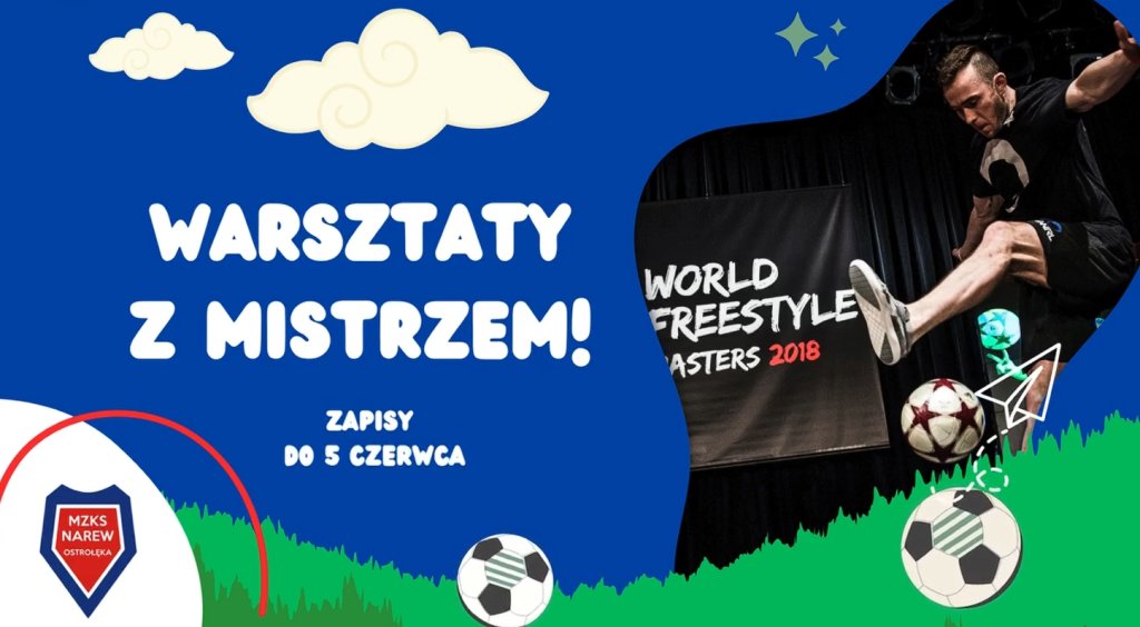Piłkarskie święto w Ostrołęce! Narew zaprasza dzieci na warsztaty z mistrzem freestyle'u