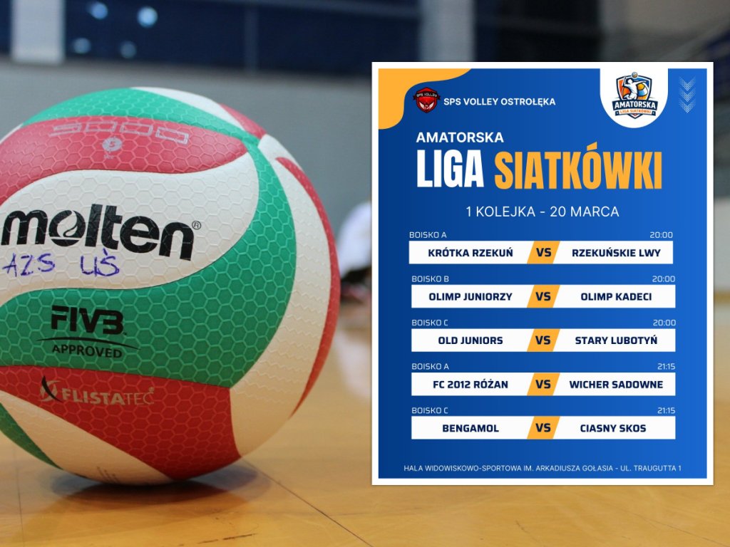 Rusza Amatorska Liga Siatkówki w Ostrołęce. Pierwsza kolejka już w piątek w hali Gołasia