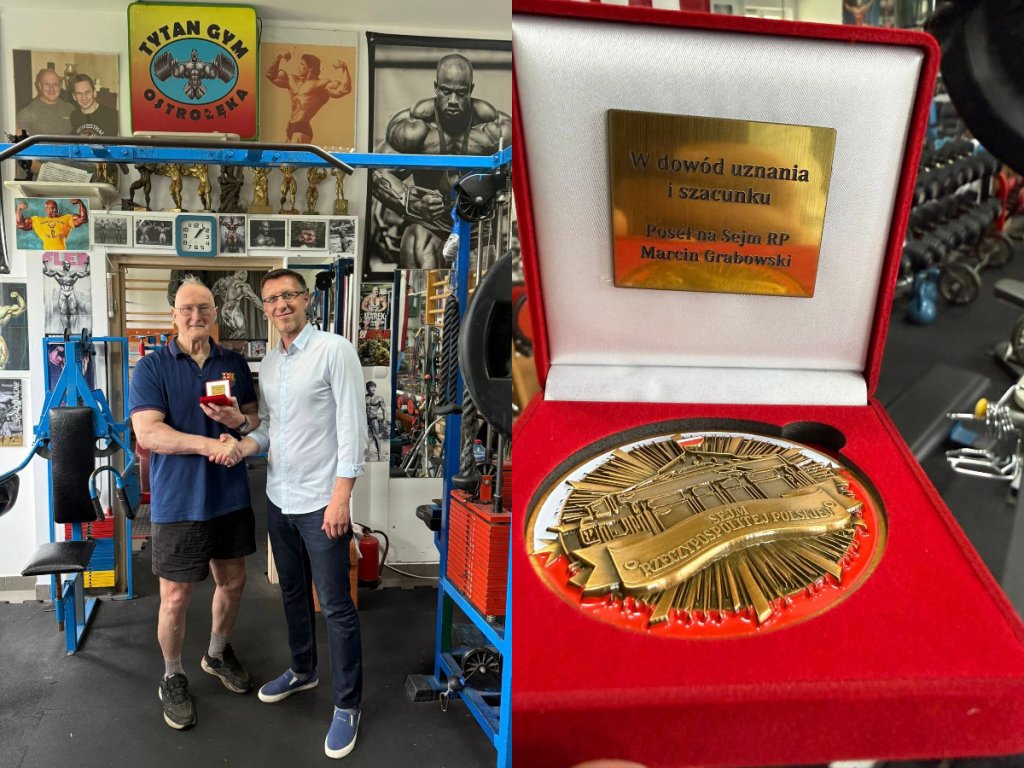 Poseł Marcin Grabowski uhonorował mistrza. Medal sejmowy dla Waldemara Nola