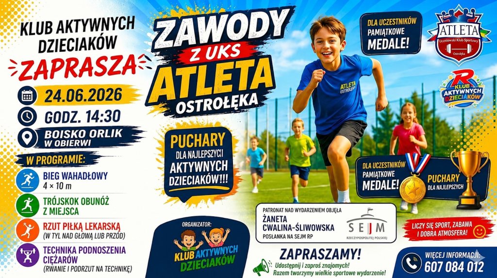 Aktywne Powitanie Wakacji 2026 w Obierwi. Sportowa zabawa dla najmłodszych