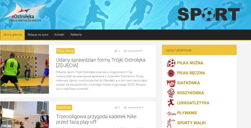 Nowa odsłona serwisu sportowego eOstrołęki!